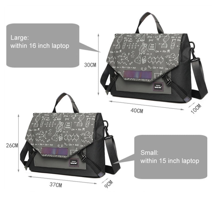 Rynx | LUCKYBAT Laptop Bag Airbag Anti-Drift Shoulder Bag, Size: S 13.3-16 inches (Black Equation)