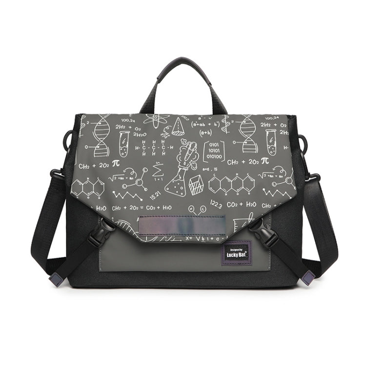 Rynx | LUCKYBAT Laptop Bag Airbag Anti-Drop Shoulder Bag, Size: L 16 inch (Black Grey Equation)