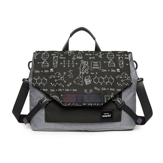 Rynx | LUCKYBAT Laptop Bag Airbag Anti-Drop Shoulder Bag, Size: L 16 Inch (Gray Black Equation)
