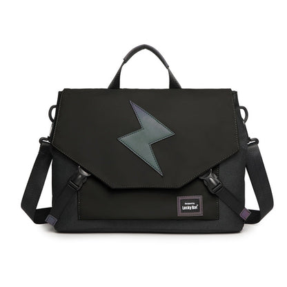 Rynx | LUCKYBAT Laptop Bag Airbag Anti-Fall Crossbody Handbag, Size: L 16 Inch (Black Lightning)