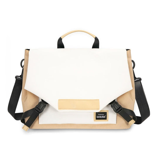 Rynx | LUCKYBAT Laptop Bag Airbag Anti-Fall Messenger Bag, Size: L 16 Inch (Khaki White)