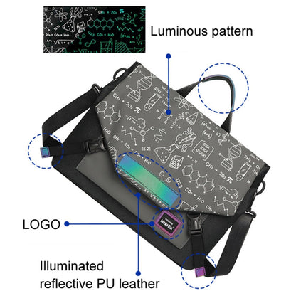 Rynx | LUCKYBAT Laptop Bag Airbag Anti-Fall Crossbody Handbag, Size: L 16 Inch (Black Lightning)