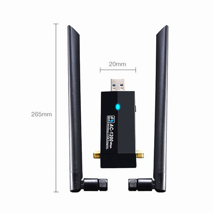 Rynx | 1200m Wireless Network Card 802.11AC USB3.0 Dual Frequency 2.4G/5.8G WiFi Receiver