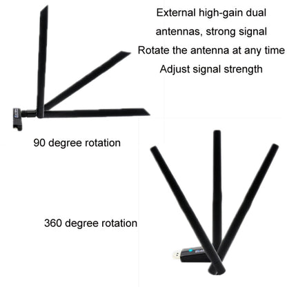 Rynx | 1200m Wireless Network Card 802.11AC USB3.0 Dual Frequency 2.4G/5.8G WiFi Receiver