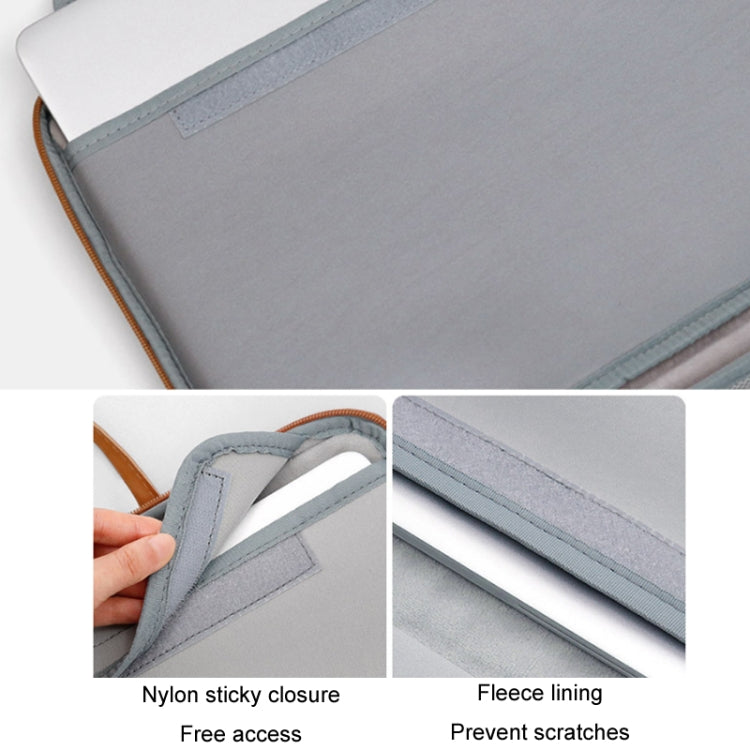 Rynx | Baona Leather Fully Open Portable Waterproof Laptop Bag, Size: 15/15.6/16 Inches (Gray Brown)