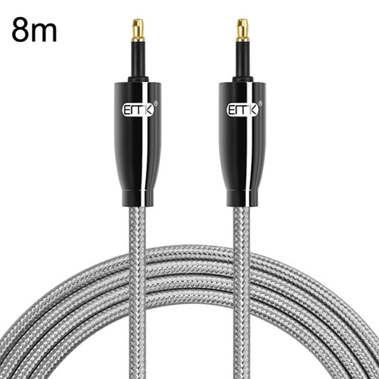 Rynx | EMK QH4.0 Mini Toslink 3.5mm Interface SPDIF Audio Optical Fiber, Length: 8m (Black)