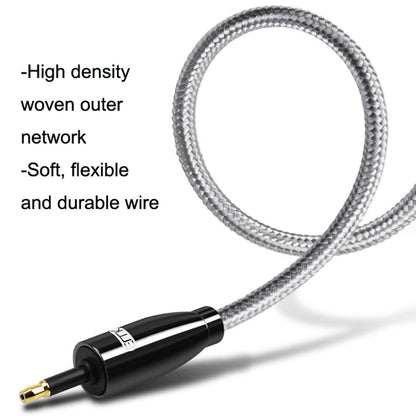 Rynx | EMK QH4.0 Mini Toslink 3.5mm Interface SPDIF Audio Optical Fiber, Length: 8m (Black)