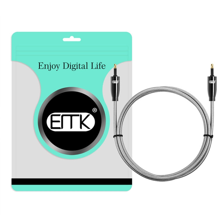 Rynx | EMK QH4.0 Mini Toslink 3.5mm Interface SPDIF Audio Optical Fiber, Length: 8m (Black)