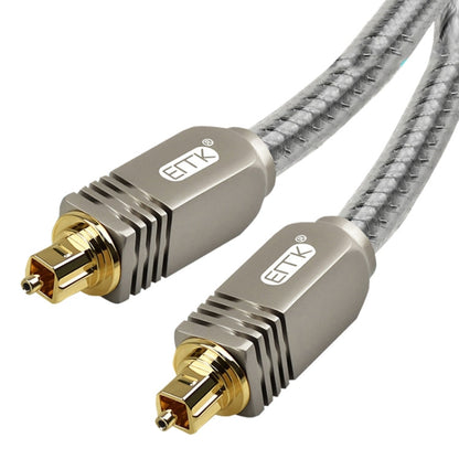 Rynx | EMK YL/B Audio Digital Optical Fiber Cable Square to Square Audio Connection Cable, Length: 3m (Transparent Grey)