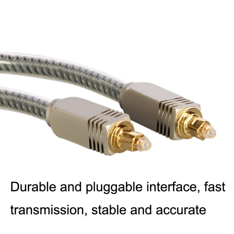 Rynx | EMK YL/B Audio Digital Optical Fiber Cable Square to Square Audio Connection Cable, Length: 3m (Transparent Grey)