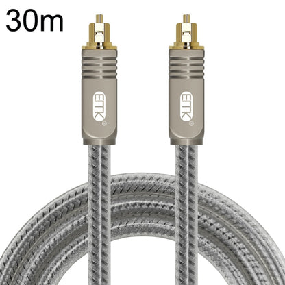 Rynx | EMK YL/B Audio Digital-Optical Fiber Cable Square-to-Square Audio Connection Cable, Length: 30m (Transparent Gray)