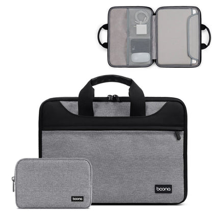 Rynx | Baona BN-I003 Oxford Fabric Fully Open Portable Waterproof Laptop Bag, Size: 14/15/15.6 Inch (Gray + Power Bag)