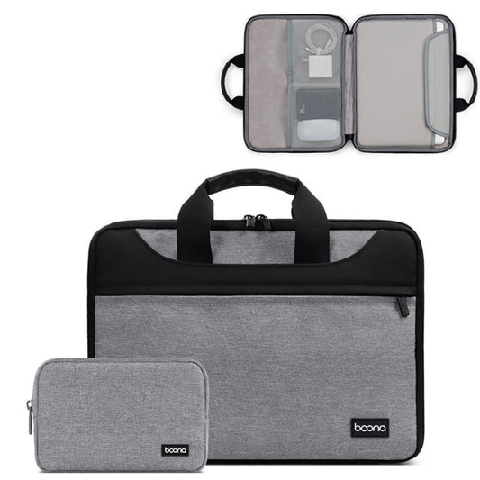 Rynx | Baona BN-I003 Oxford Fabric Fully Open Portable Waterproof Laptop Bag, Size: 14/15/15.6 Inch (Gray + Power Bag)