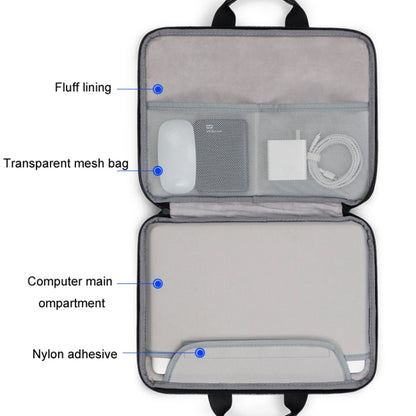 Rynx | Baona BN-I003 Oxford Fabric Fully Open Portable Waterproof Laptop Bag, Size: 14/15/15.6 Inch (Gray + Power Bag)