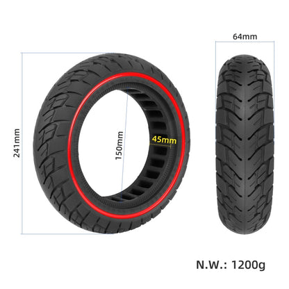 Rynx | For Ninebot Max G30 10 X 2.5 Inch (60/70-6.5) Scooter Solid Rubber Tire Red Line