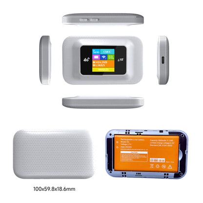 Rynx | D921 4G Portable Plug-In Card Router Supports Malay MOD Modem Portable WIFI Wireless Hotspot (White)