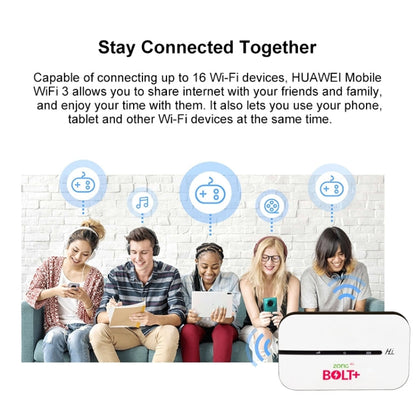 Rynx | E5576S 4G LTE Router No Lock Card WiFi Support Malay MOD Mobile Router For Europe Asia Africa (White)