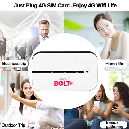 Rynx | E5576S 4G LTE Router No Lock Card WiFi Support Malay MOD Mobile Router For Europe Asia Africa (White)