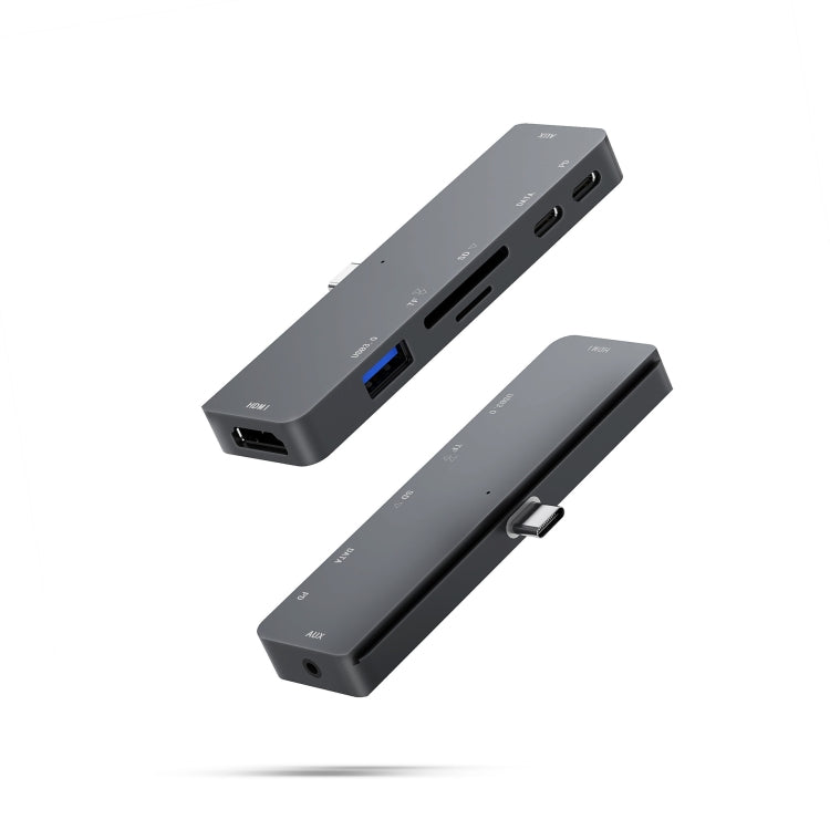 Rynx | For iPad Pro 7-in-1 HDMI 4K + 3.5 mm Audio + SD/TF + 1 USB 3.0 + USB-C/Type-C + PD USB-C Docking Station