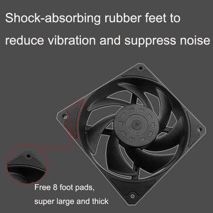 Rynx | MF14025 4pin High Air Volume Low Noise High Wind Pressure FDB Magnetic Suspension Chassis Fan 2500rpm (Black)