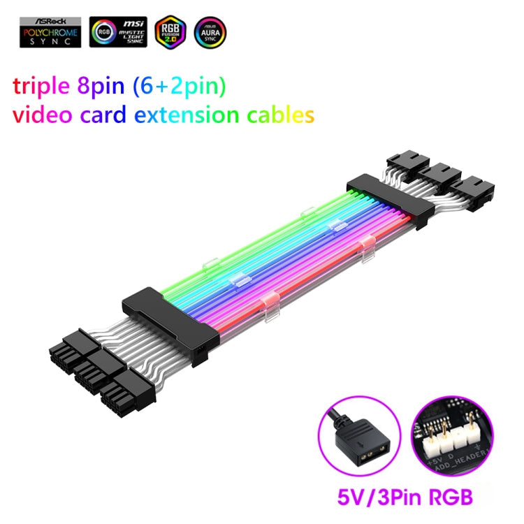 Rynx | 24pin Motherboard power supply light wire black 5V ARGB neon color wire