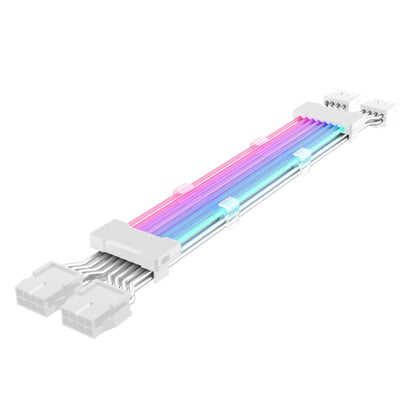 Rynx | Double 8pin Graphics Card Power Supply Cable White 5V ARGB Neon Colored Line