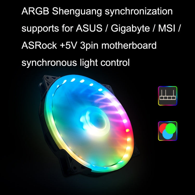 Rynx | FANNER 2020 5V ARGB 20cm Large Air Volume Slow Motherboard Case Fan