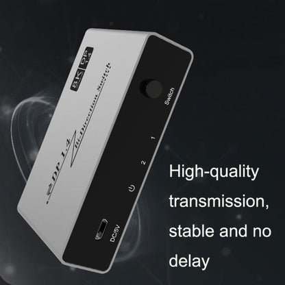 Rynx | 8K 60HZ 1.4V 2 In 1 Out DP Bidirectional Switcher (Gray)