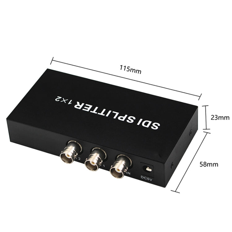 Rynx | 1 In 2 Out SD-SDI / HD-SDI / 3G-SDI Distribution Amplifier Video SDI Splitter (EU Plug)