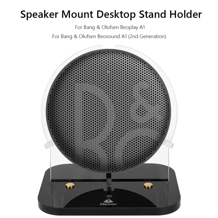 RYNX | For B&O Beoplay A1 / Beosound A1 2nd Speaker Acrylic Desktop Stand Holder(Black)