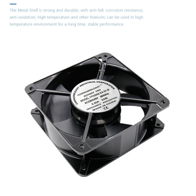 Rynx | FP20060 220V 20cm Chassis Cabinet Metal Housing Quiet Cooling Fan