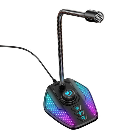 Rynx | USB Gaming Microphone Built-in Sound Card 5 Voice Switching Modes with RGB Lighting
