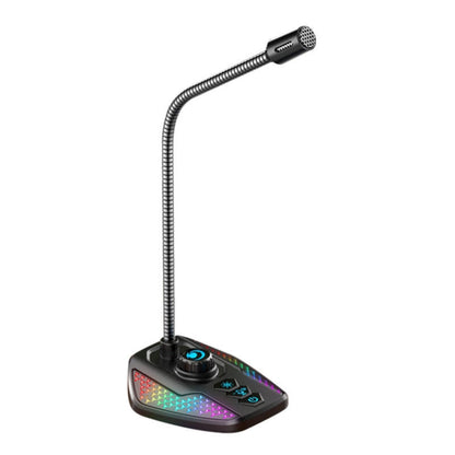 Rynx | USB Gaming Microphone Built-in Sound Card 5 Voice Switching Modes with RGB Lighting