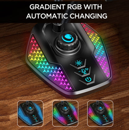 Rynx | USB Gaming Microphone Built-in Sound Card 5 Voice Switching Modes with RGB Lighting