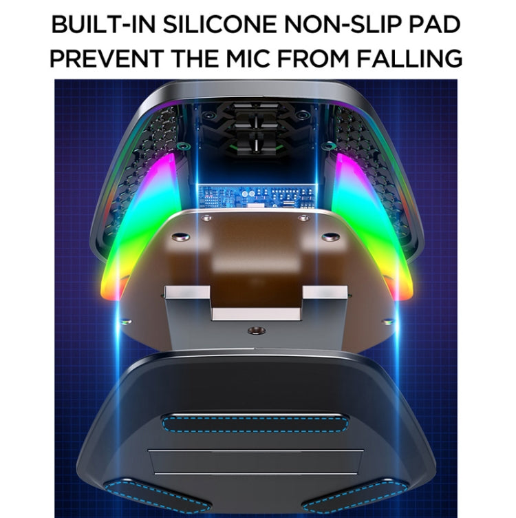 Rynx | USB Gaming Microphone Built-in Sound Card 5 Voice Switching Modes with RGB Lighting