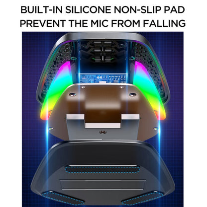 Rynx | USB Gaming Microphone Built-in Sound Card 5 Voice Switching Modes with RGB Lighting