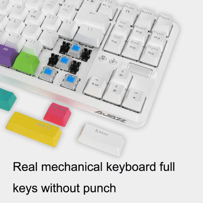 Rynx | Ajazz K870T 87-Key Hot Swap Bluetooth/Wired Dual Mode RGB Backlight Office Gaming Mechanical Keyboard Tea Shaft (Black)