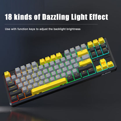 Rynx | Ajazz K870T Pro 87 Keys Three Modes Wireless/Bluetooth/Wired RGB Mechanical Keyboard Green Shaft (Black)