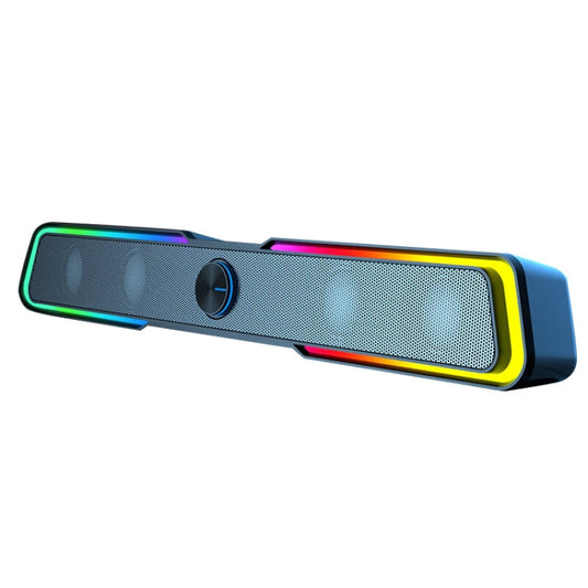 Rynx | Wired Version DHE6002S RGB Lights HiFi Sound Effect Computer Audio Desktop Long Strip Speaker
