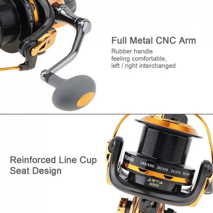Rynx | TF9000 Long-distance Casting Reel Large Gapless Sea Rod Fishing Reel Spinning Reel