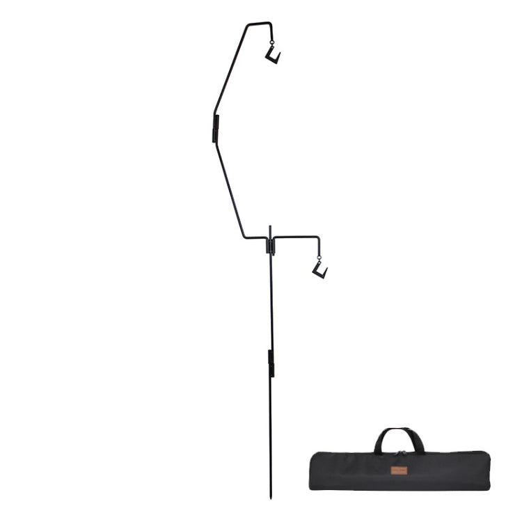 Rynx | 1.73m  Camping Light Pole Wrought Iron Storage Rack Folding Light Hanging Rack with Storage Bag