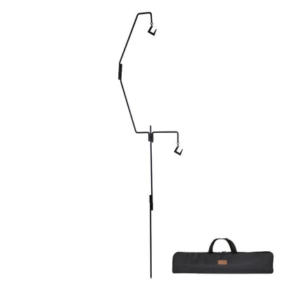 Rynx | 1.73m  Camping Light Pole Wrought Iron Storage Rack Folding Light Hanging Rack with Storage Bag