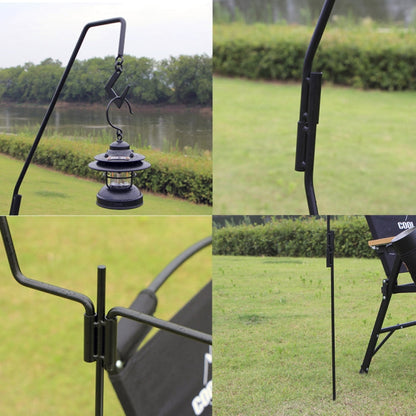 Rynx | 1.73m  Camping Light Pole Wrought Iron Storage Rack Folding Light Hanging Rack with Storage Bag