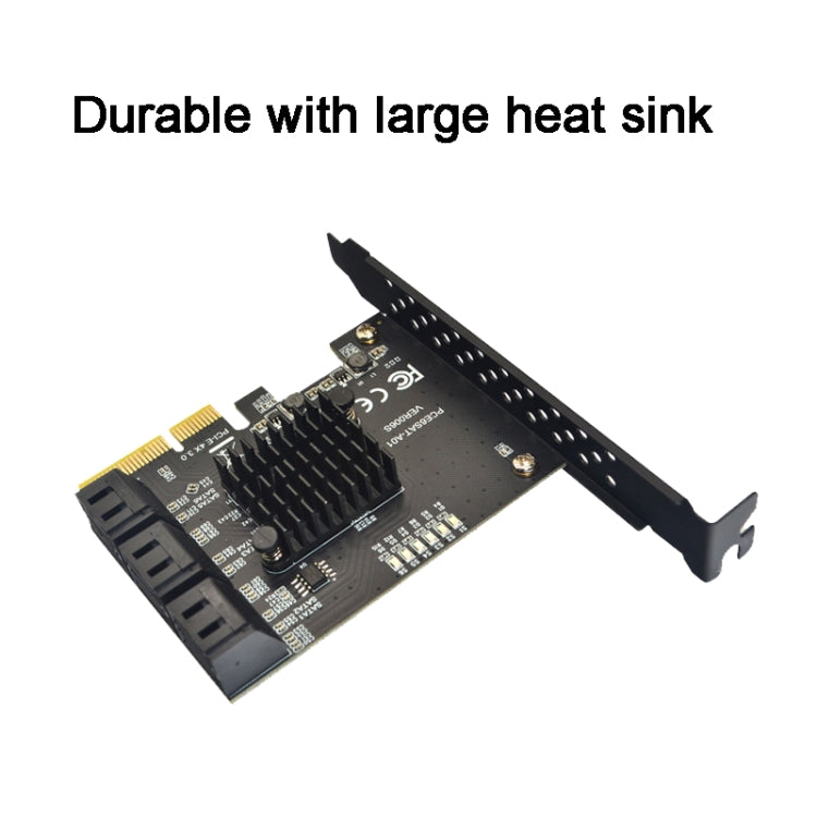 Rynx | PCIE 4X to 6 Port SATA 3.0 Adapter Expansion Card ASMedia ASM1166 Converter