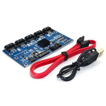 Rynx | SATA3.0 6Gbps JMB575 Chip SATA expansion card 1 to 5 port riser card