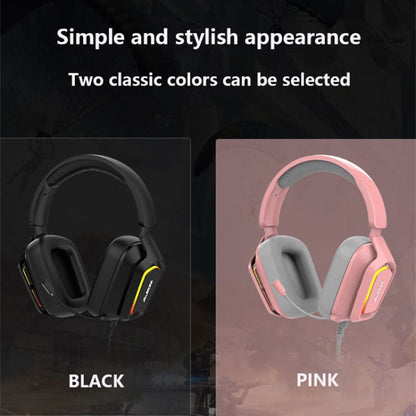 Rynx | Ajazz AX368 Computer Game Audio Recognition RGB Headset 7.1 Channel Version (Pink)