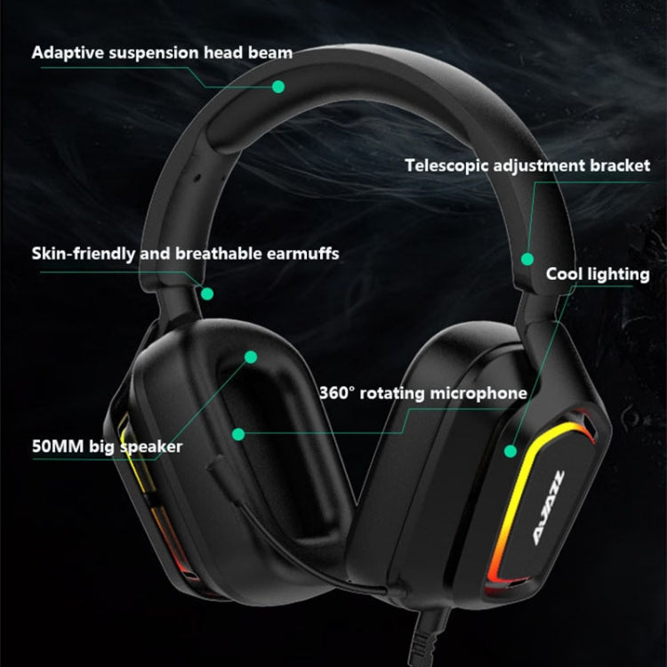 Rynx | Ajazz AX368 Computer Game Audio Recognition RGB Headset 7.1 Channel Version (Pink)