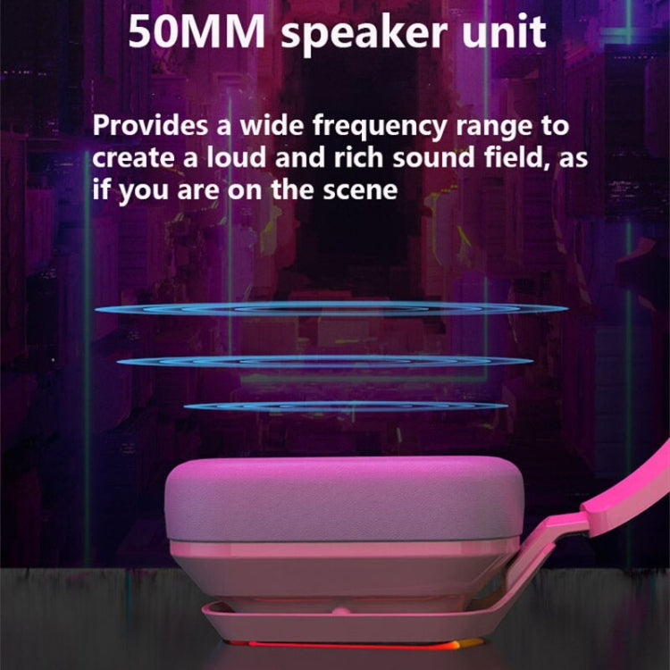 Rynx | Ajazz AX368 Computer Game Audio Recognition RGB Headset 7.1 Channel Version (Pink)