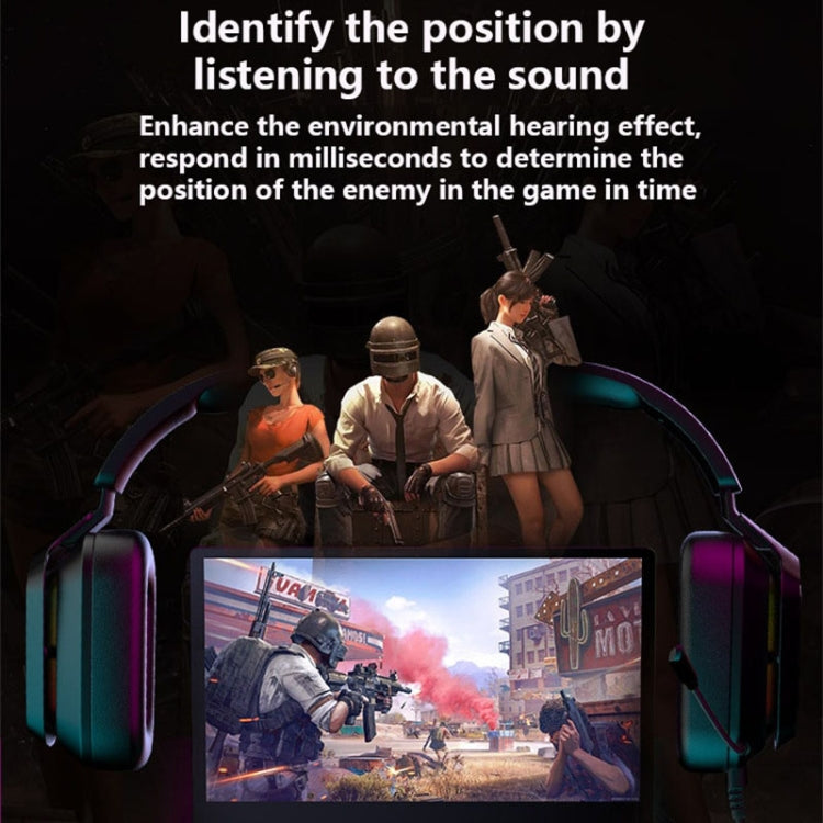 Rynx | Ajazz AX368 Computer Game Audio Recognition RGB Headset 7.1 Channel Version (Pink)