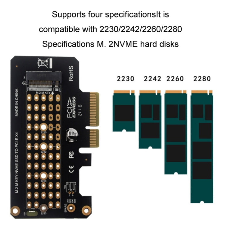 Rynx | 5pcs NVME Transfer Card M.2 To PCIE3.0/4.0 Full Speed X4 Expansion Card, Style: Full Height